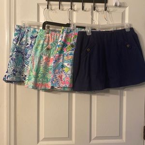 LOT of 4 Lilly Pulitzer Madison Skorts - Medium. GUC to Play Condition.
